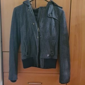American eagle bomber jacket with fur (size S)